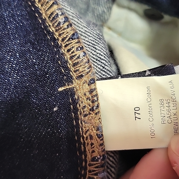 J Crew 770 dark wash straight jeans men's 28x32 - Picture 7 of 7